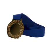 Medalha bronze vitória 60000 6,0 cm com fita azul